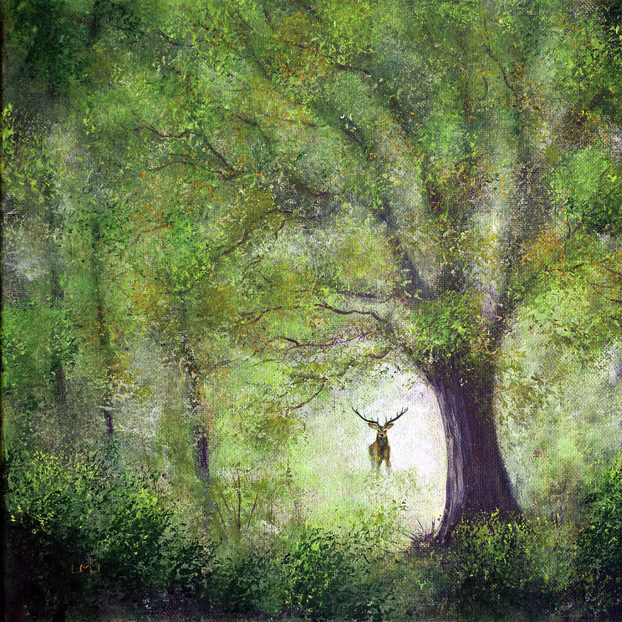 Hart of the Woodland Painting by Laura Iverson