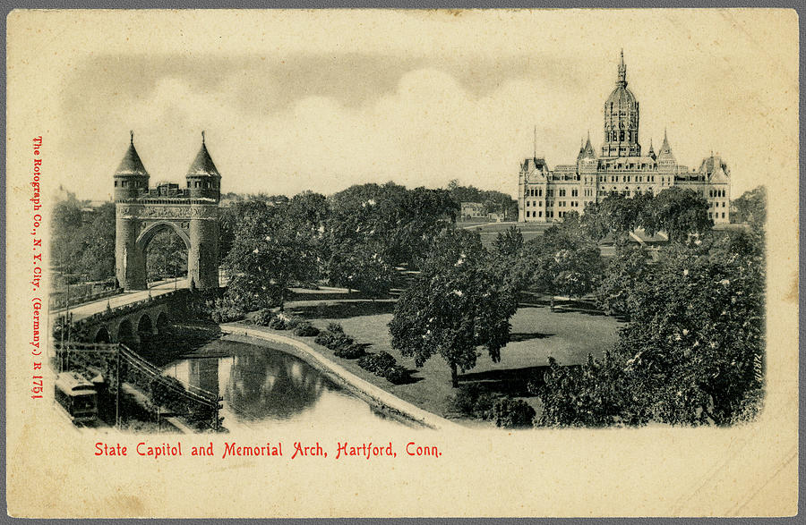 Hartford Connecticut Antique Postcard. Photograph by Phil Cardamone