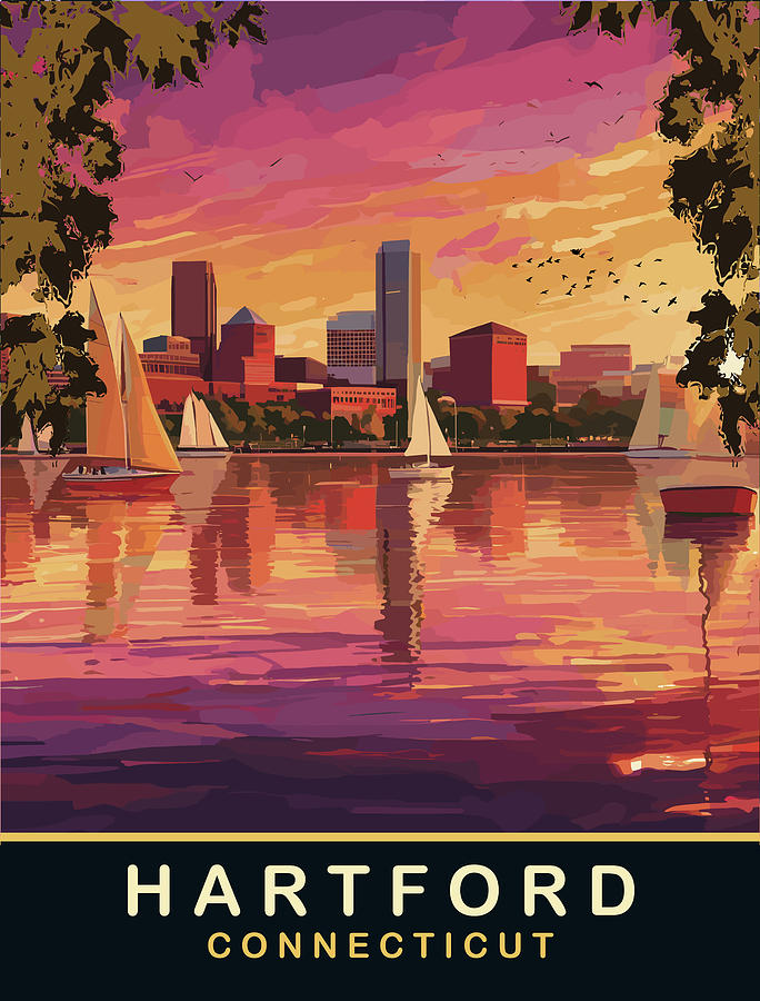 Hartford Digital Art - Hartford, Connecticut by Long Shot