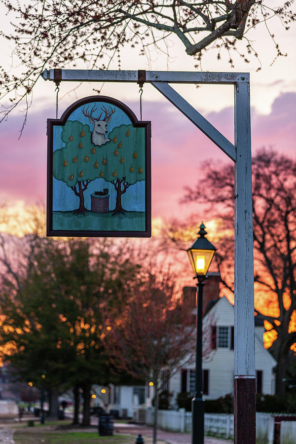 Hartwell Perry Tavern Sign at Sunrise Photograph by Rachel Morrison