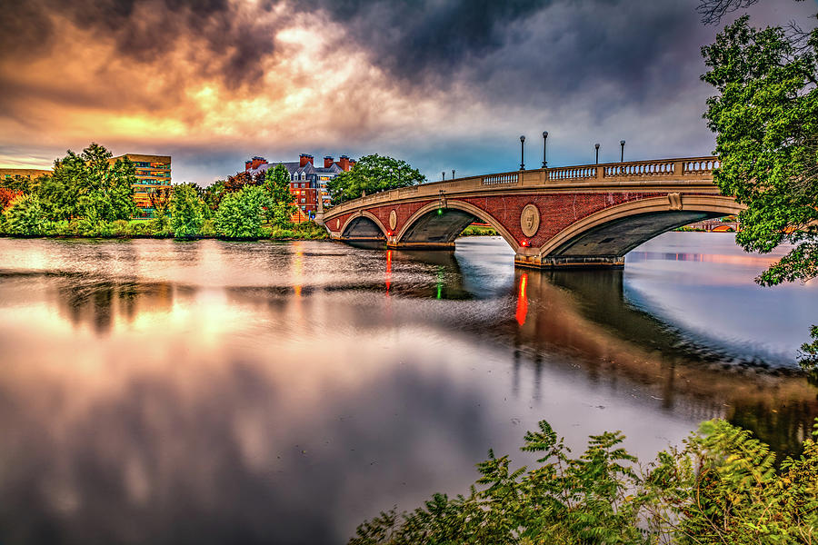 Harvard University John Weeks Footbridge Over The Charles River Photograph by Gregory Ballos