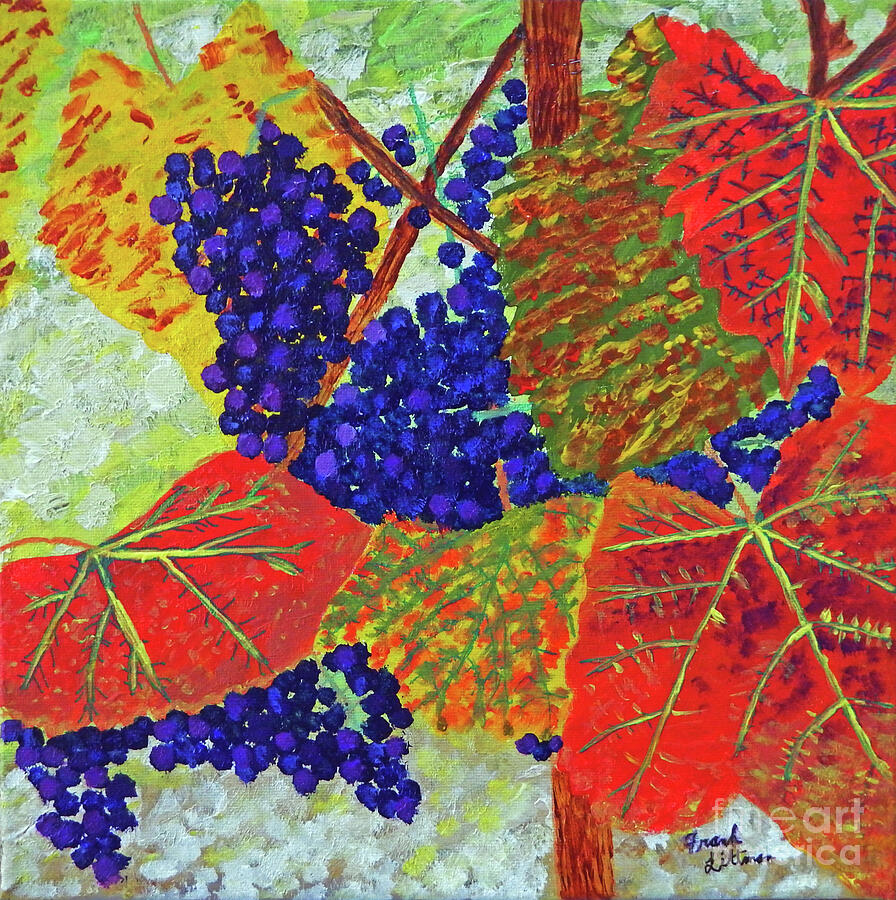 Harvest Grapes Painting by Frank Littman