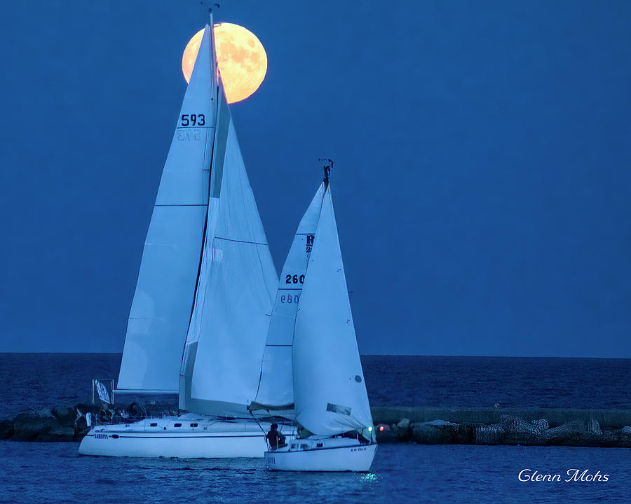 Harvest moon sail Photograph by GLENN Mohs
