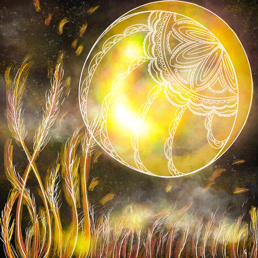 Harvest Moon Digital Art by Simply Intricate - Fine Art America