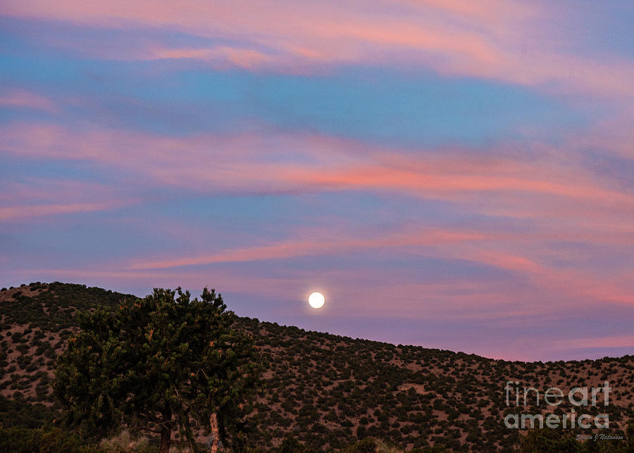 Harvest Moonset Photograph by Steven Natanson