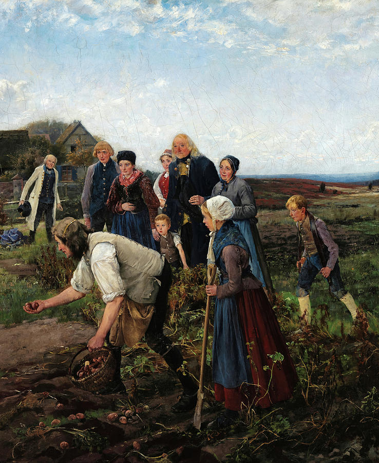 Potato Painting - Harvest Potatoes, The King is Everywhere by Robert Warthmuller