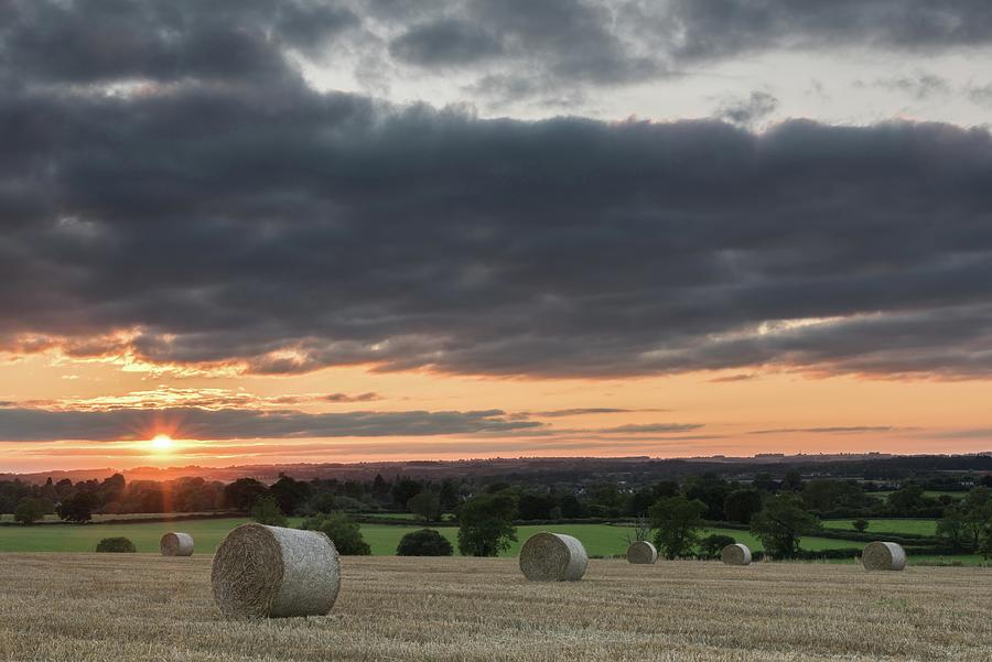 Harvest Time, Cotswolds, England, uK Photograph by Sarah Howard