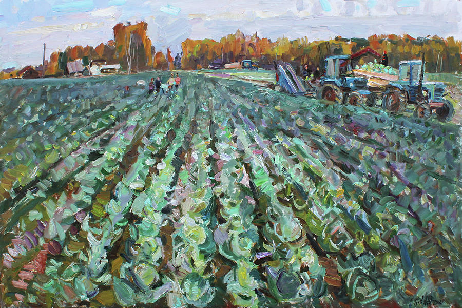 Harvesting Painting by Juliya Zhukova