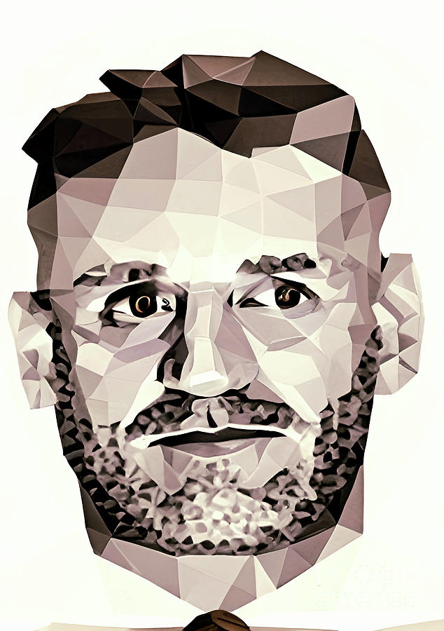 Criminal Harvey Bailey geometric portrait Digital Art by Christina Fairhead Art and Merch Criminal Harvey Bailey geometric portrait Digital Art by Christina Fairhead Art and Merch