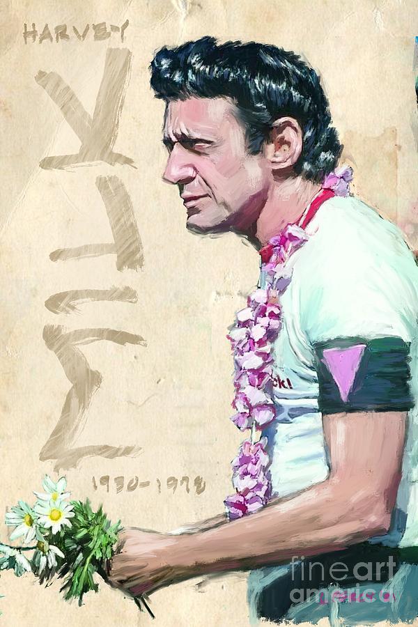 Harvey Milk - Activist Painting by Lee Percy