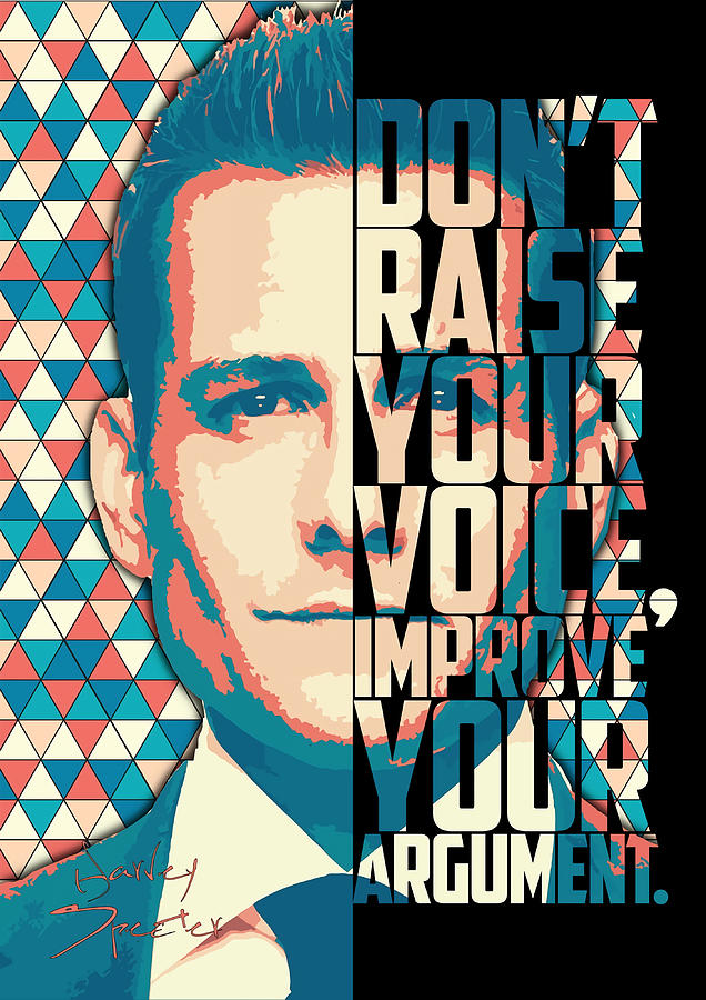 Harvey Specter Suits Tv show quote Poster Painting by Miller Clark - Pixels