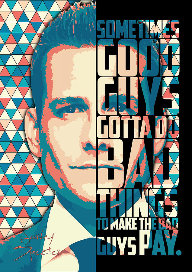 Harvey Specter Suits Tv Show Quote Poster Stars Painting By Evans Julie ...