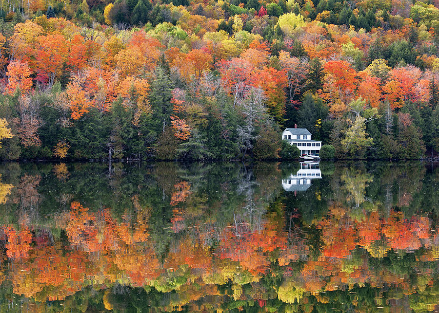 Harveys Lake Autumn Photograph by Alan L Graham