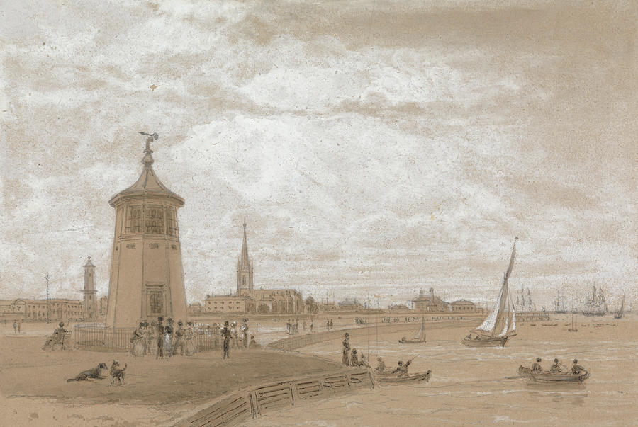 Harwich, Essex Drawing by William Daniell