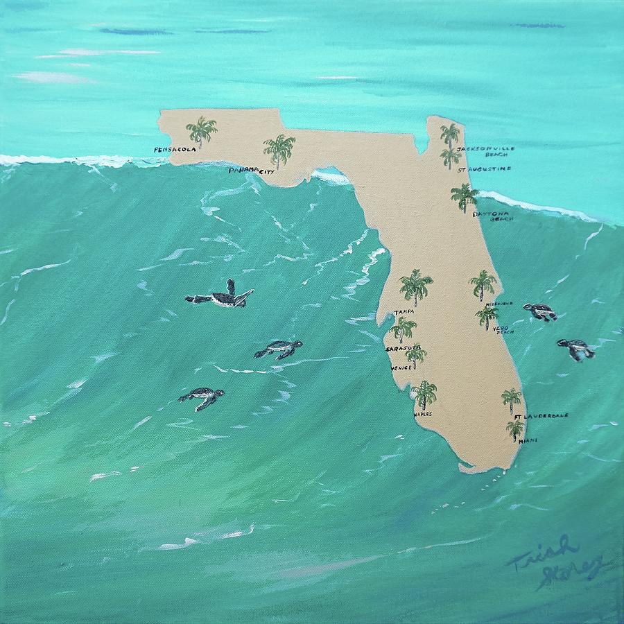 Hatch-Lings In The Waves Painting By Trish Storey - Pixels