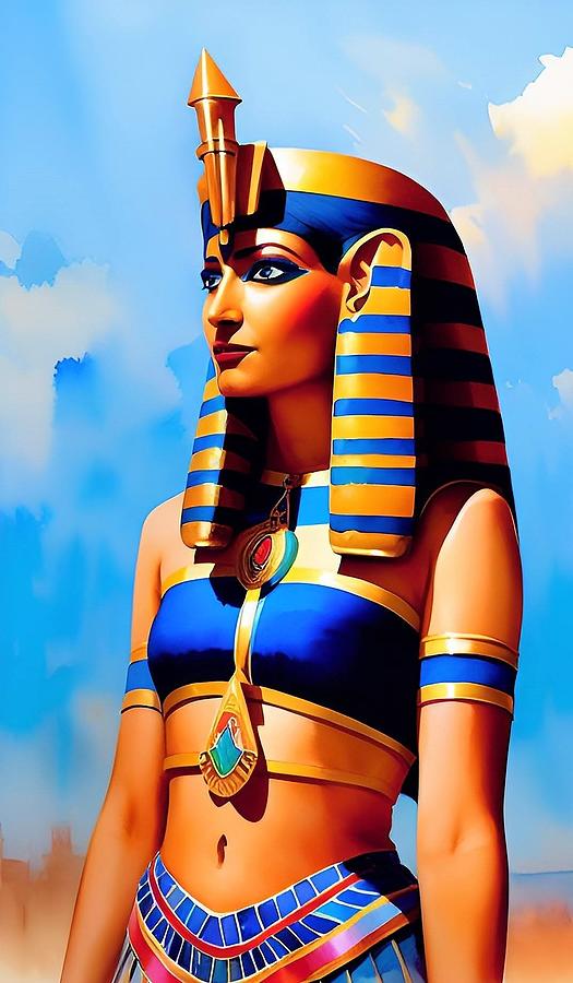 Hathor Egyptian Goddess Digital Art by Denise F Fulmer