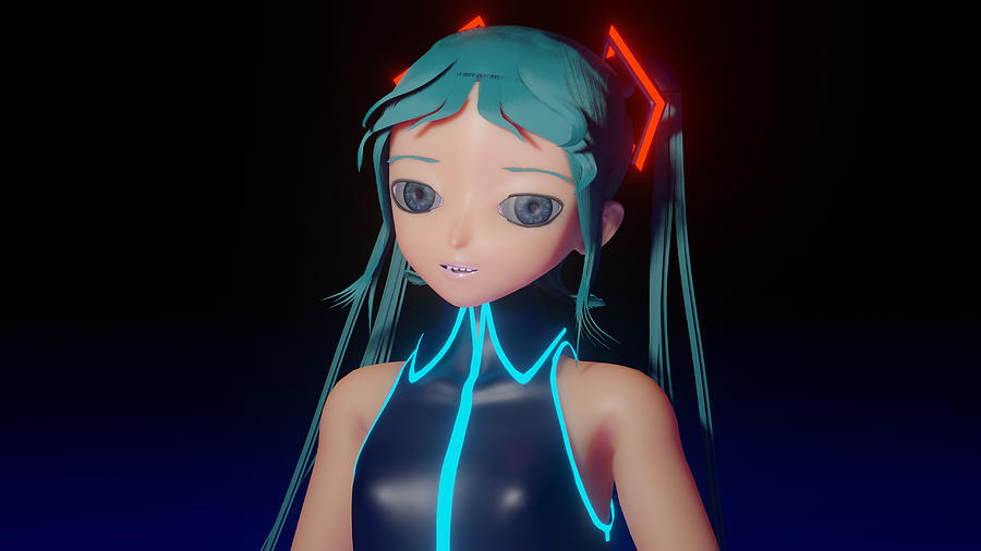 Hatsune Miku Blender New Software Digital Art by Hunor Santa - Fine Art ...