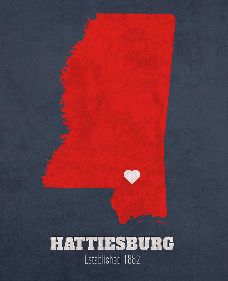 Hattiesburg Mississippi City Map Founded 1882 University Of Mississippi   Hattiesburg Mississippi City Map Founded 1882 University Of Mississippi Color Palette Design Turnpike 