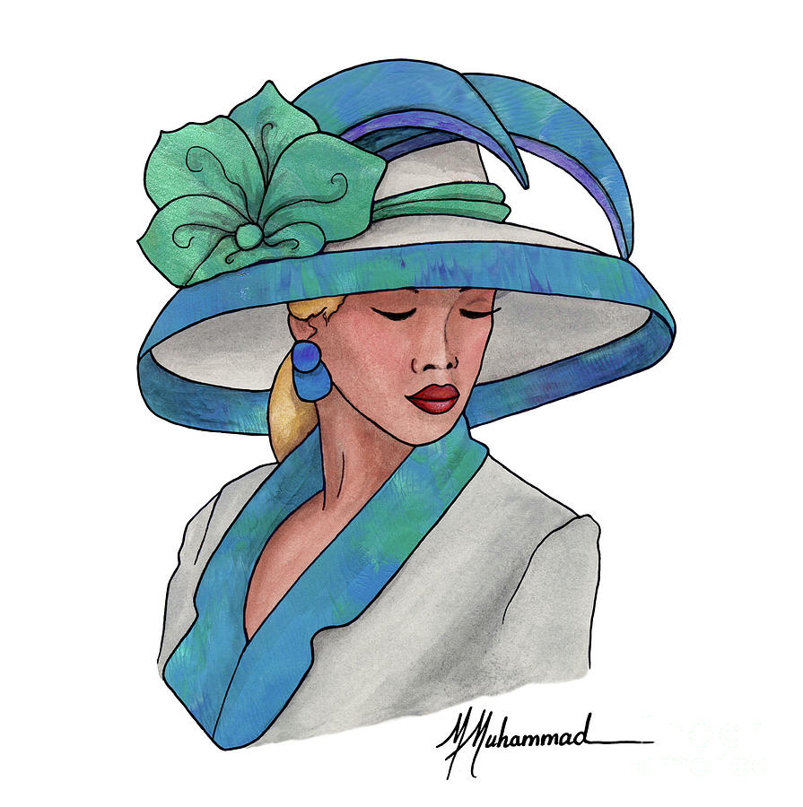 Inspirational Painting - Hattitude 110 by Marcella Muhammad