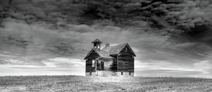 Haug School -  Abandoned one room schoolhouse near Grenora ND Photograph by Peter Herman