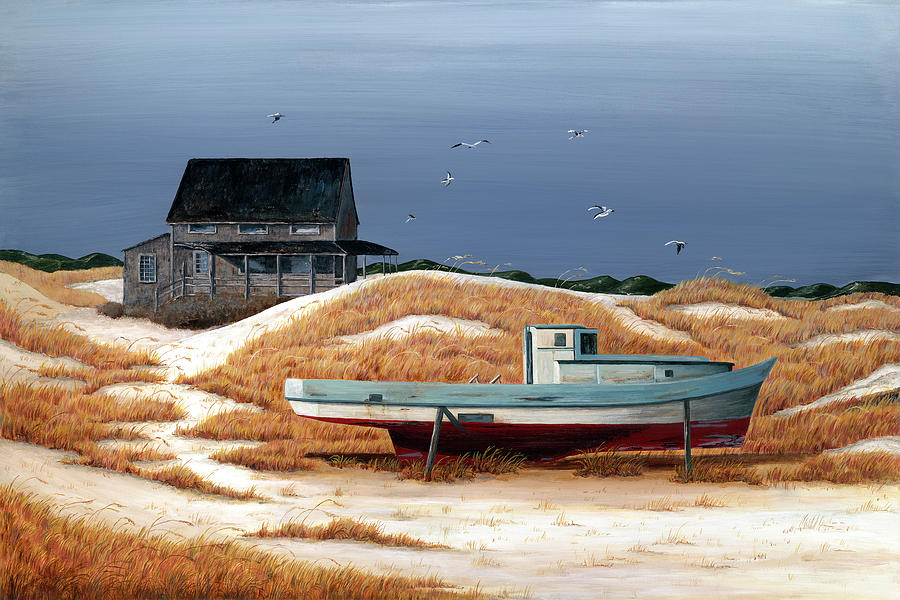 Boat Painting - Haulout by Sharon Kearns
