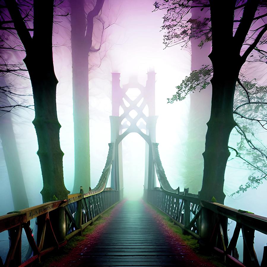 Haunted Bridge 3 Digital Art by Fred Larucci