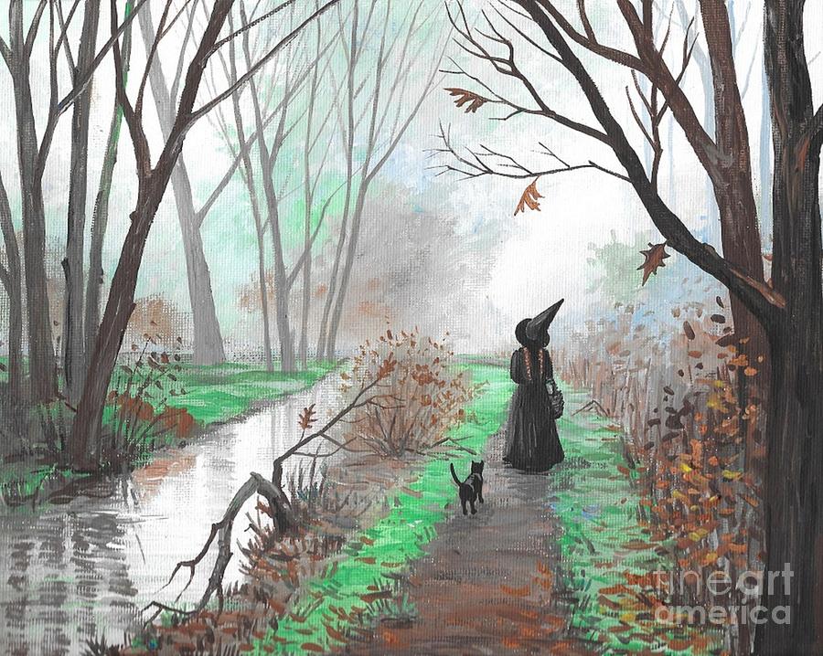 Haunted Brook Painting by Margaryta Yermolayeva