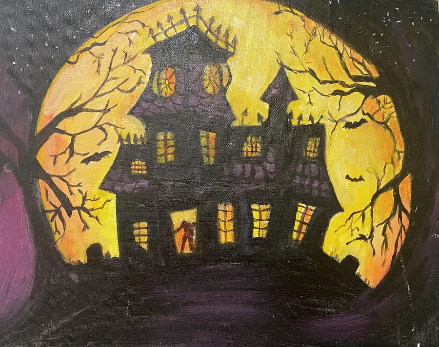 Haunted House Painting by Denice Palanuk Wilson - Fine Art America