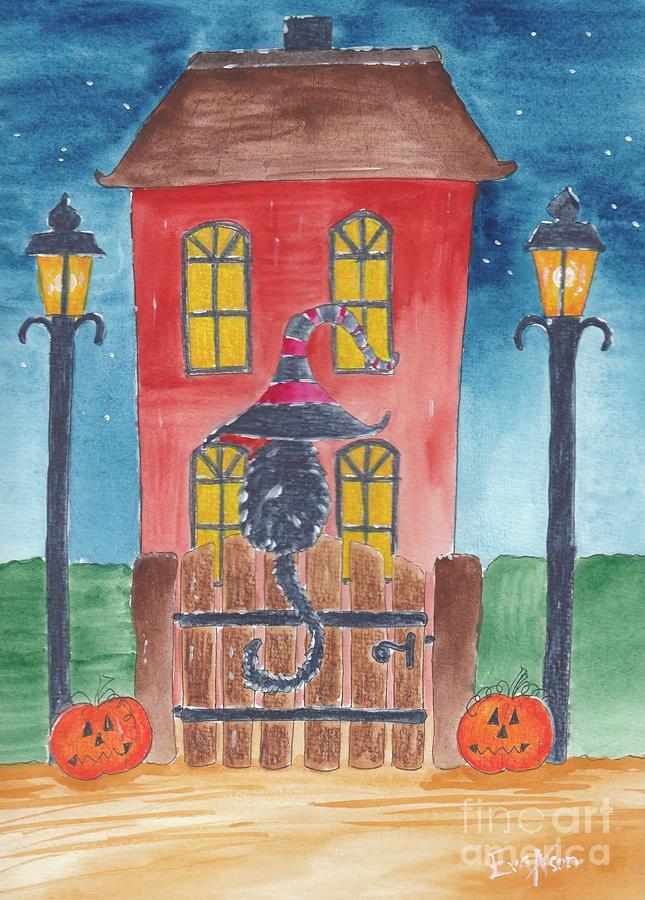 Haunted House Painting by Eva Ason