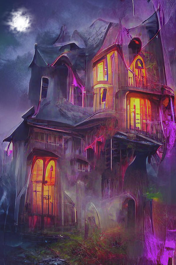 Haunted House Digital Art by Mark Andrew Thomas