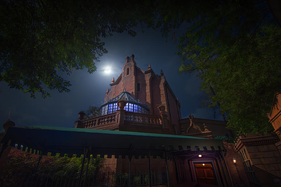 Haunted Mansion by Moonlight Photograph by Mark Andrew Thomas