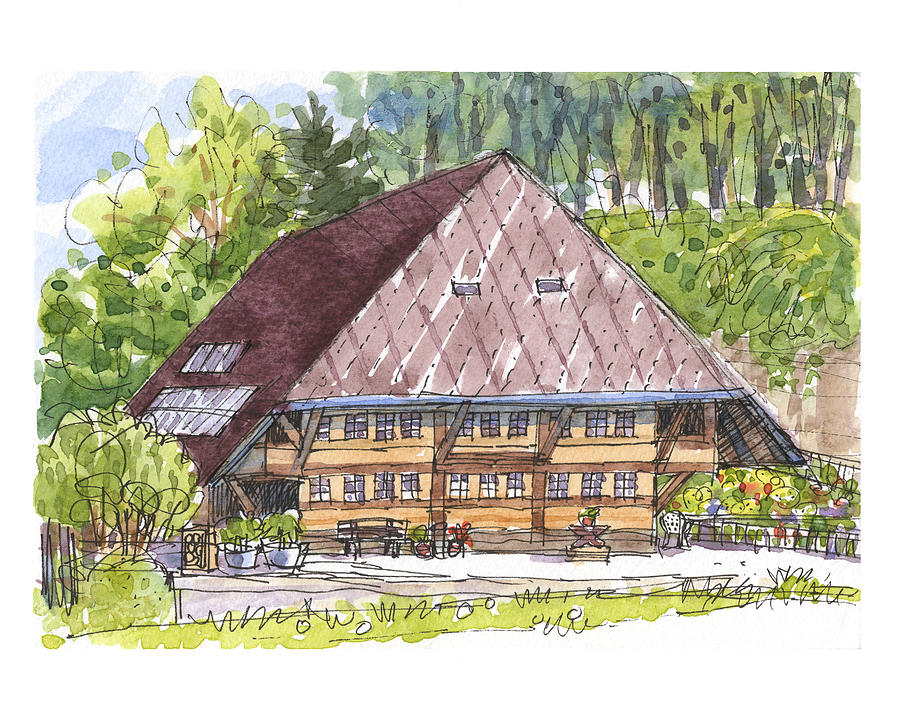 Haus in Heimiswil Painting by Judith Kunzle