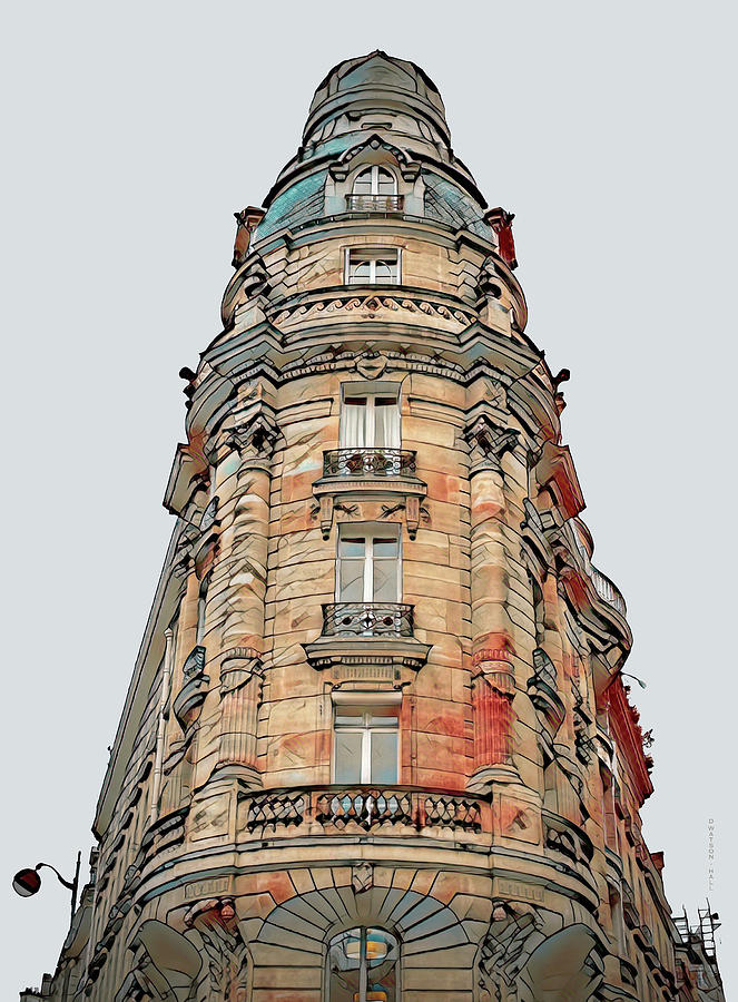 Haussmannian Building - Paris Digital Art