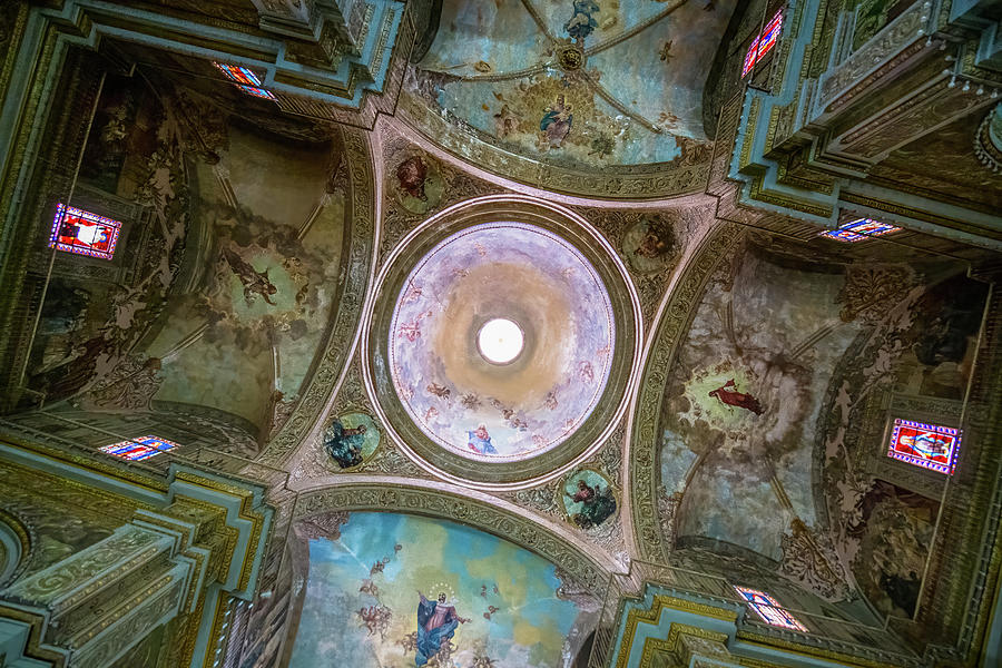 Havana Cathedral, painted ceiling. Cuba Photograph by Lie Yim