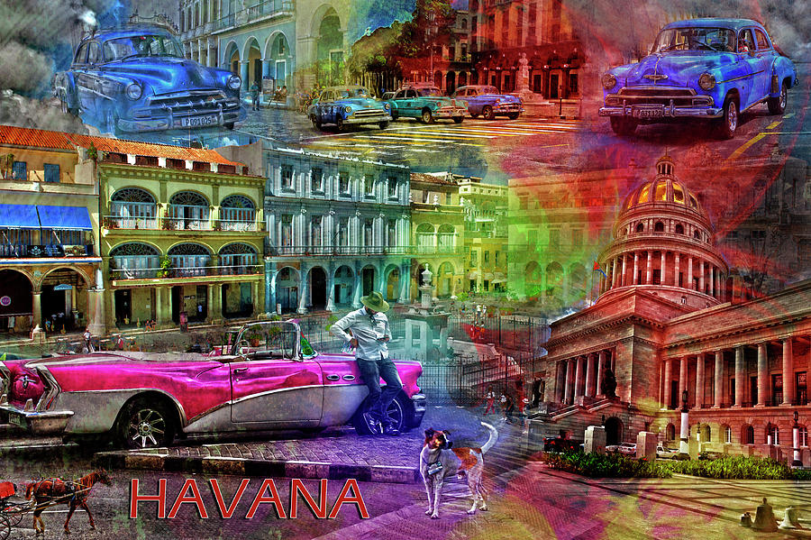 Havana Collage Photograph by Randi Grace Nilsberg