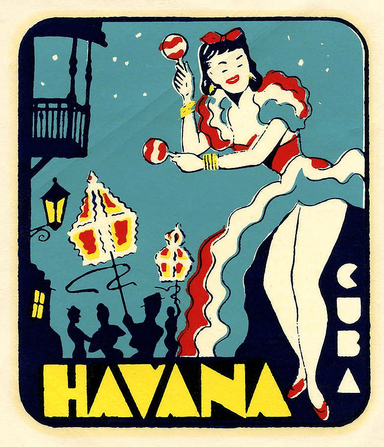 Havana Cuba Decal Drawing by Unknown