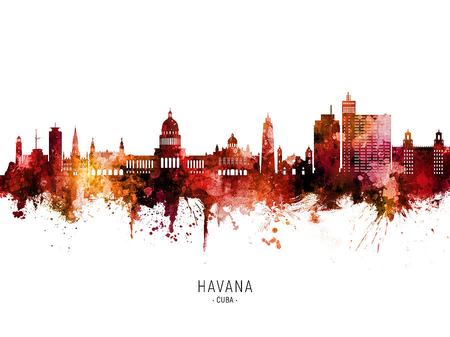 Havana Cuba Skyline #52 Digital Art by Michael Tompsett