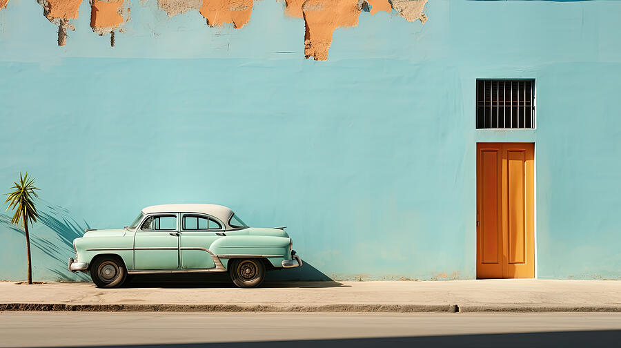 Havana Retro Digital Art by Evie Carrier