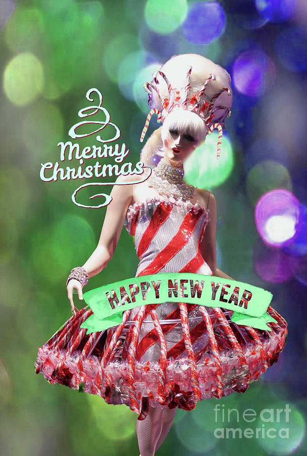 Have a Candy Cane Christmas and Happy New Year Photograph by Nina Silver