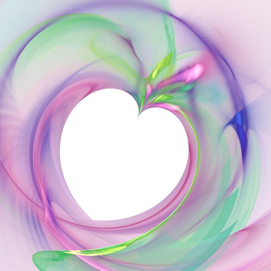Have A Heart Digital Fractal Design Digital Art by Susanne McGinnis