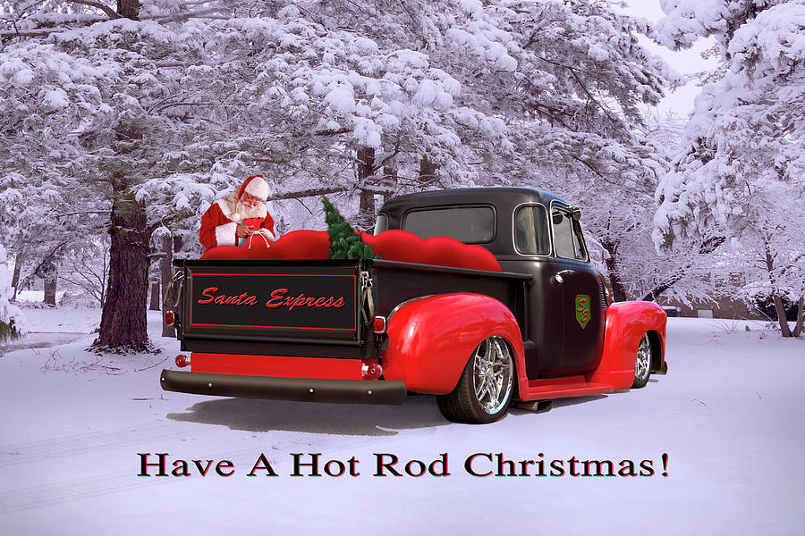 Santa Claus Photograph - Have A Hot Rod Christmas by Mike McGlothlen