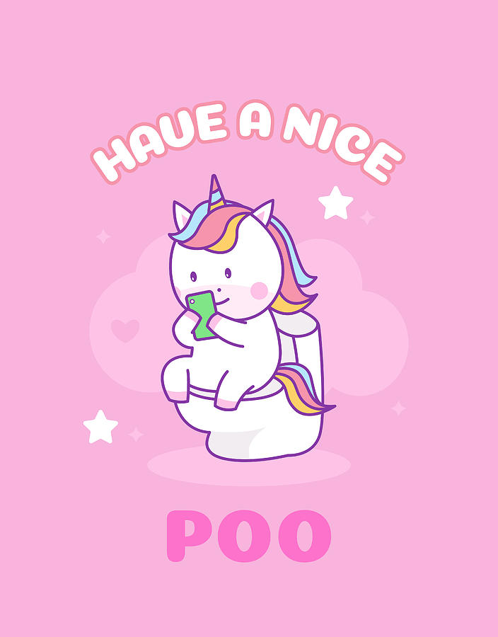 Have a Nice Poo Funny Bathroom Quote Digital Art by Matthias Hauser