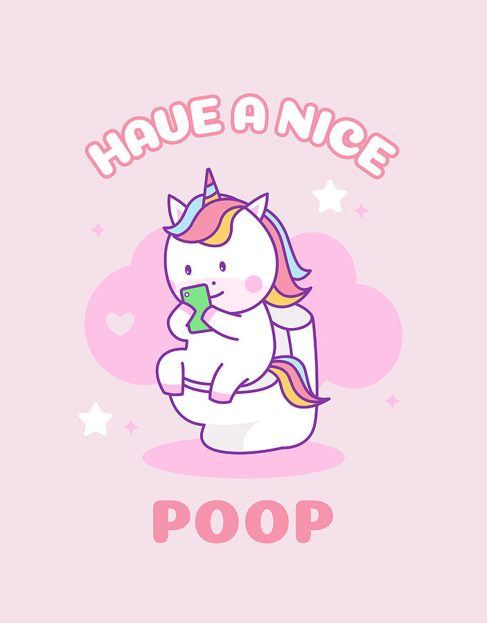 Have a Nice Poop Funny Bathroom Quote Digital Art by Matthias Hauser