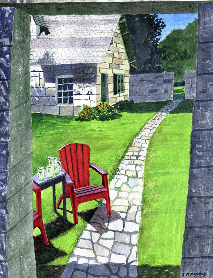 Have a seat Painting by Jeff Blazejovsky