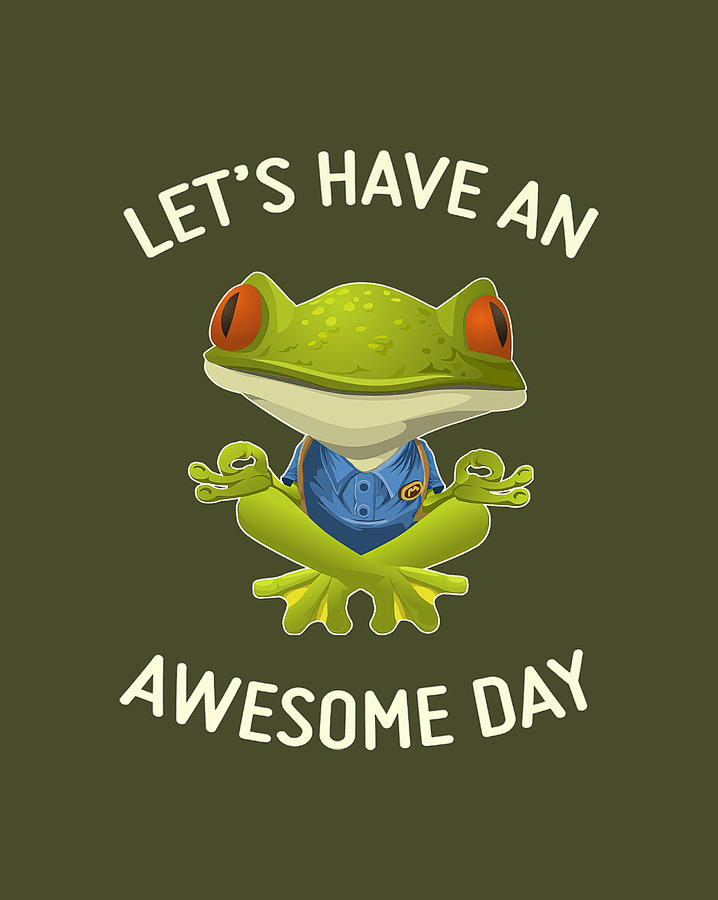 Have An Awesome Day Cute Frog Painting by Butler Isabelle | Fine Art ...