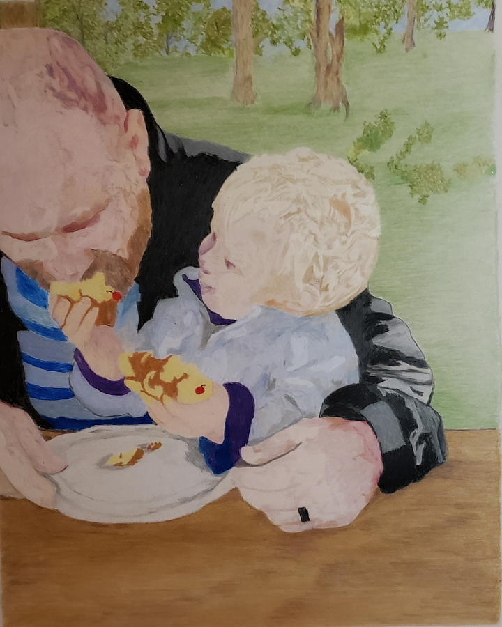 Have Some Cake Dad Drawing by Kathy Crockett