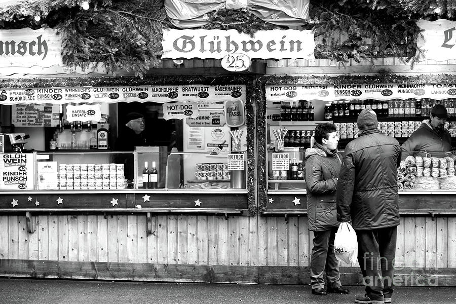 Having a Glass of Gluhwein at the Vienna Christkindlmarkt Photograph by John Rizzuto