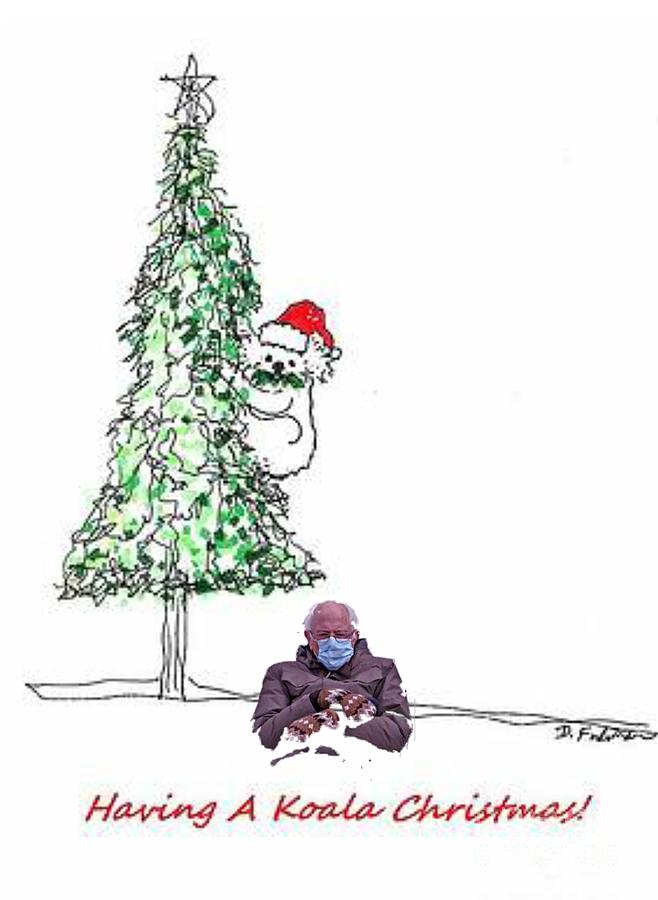 Having A Koala Christmas With Bernie Mixed Media by Denise F Fulmer