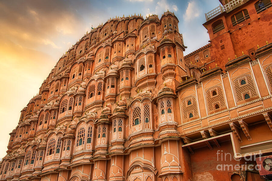 Hawa Mahal Jaipur Rajasthan India - Facade from the main road Photograph by Stefano Senise