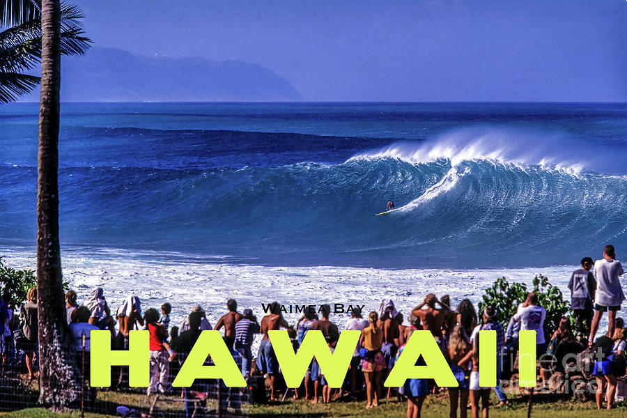 Hawaii 4, Surfing at Waimea Bay Photograph by John Seaton Callahan